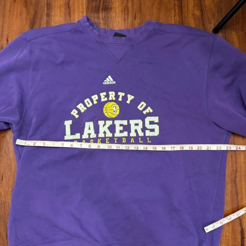 Los Angeles Lakers Adidas Vintage Pullover Sweatshirt Size Large